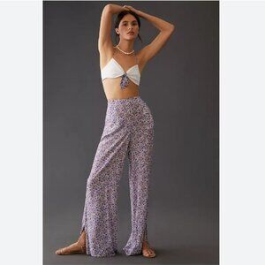 Favorite Daughter Lavender Floral Wide-Leg Pants